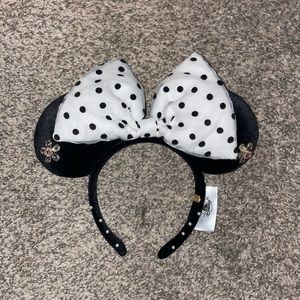 ❌sold❌ Disney Parks x Baublebar Minnie Mouse Black and White Polka Dot Bow Ears